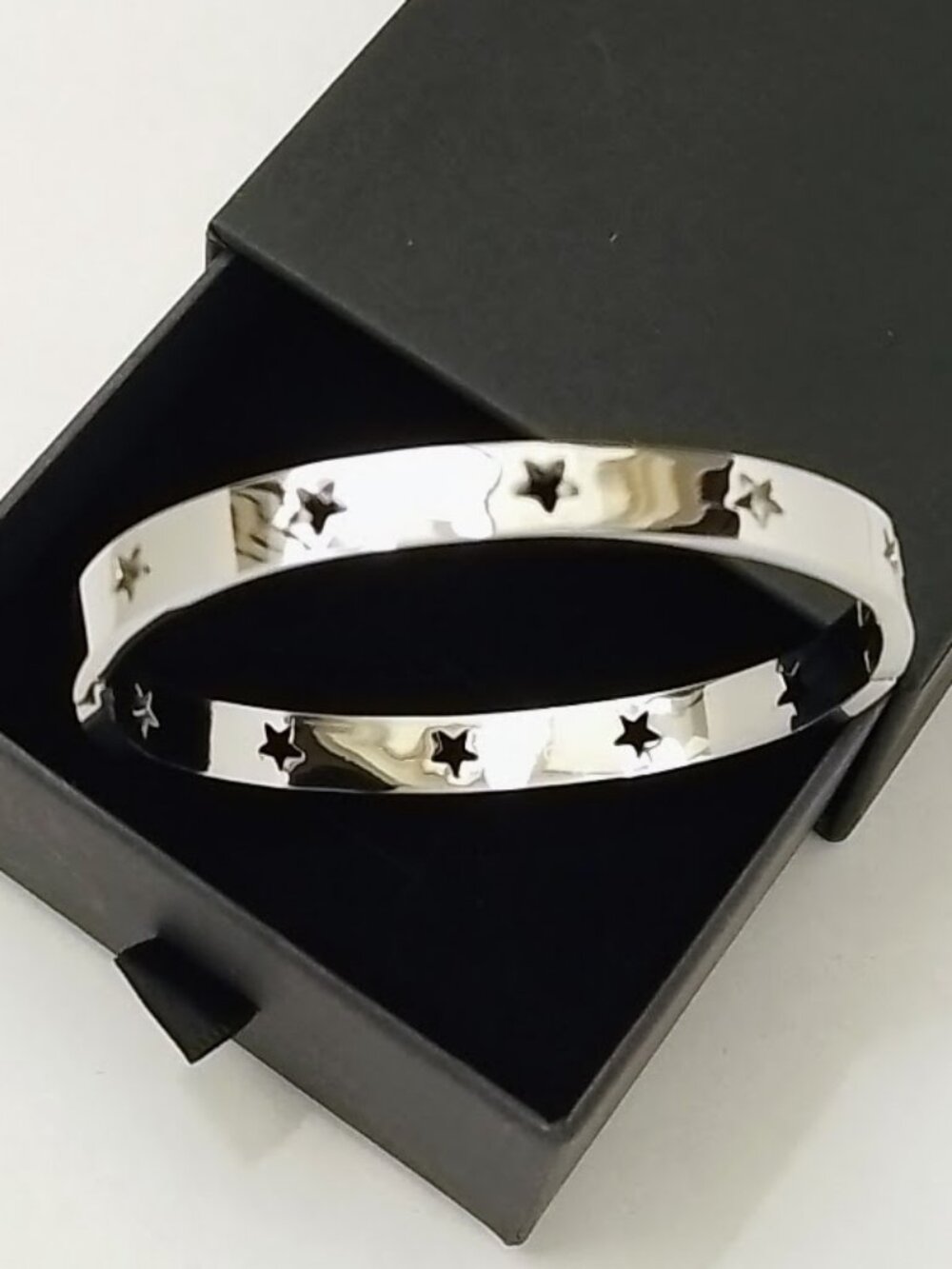 18K Gold Plated Star Bangle brilliant 316L Stainless Steel Trendy Jewelry